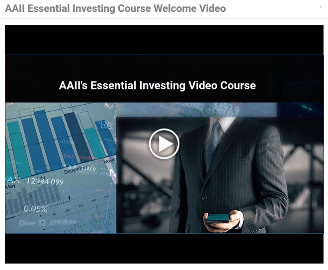 Essential Investing Course Welcome Video